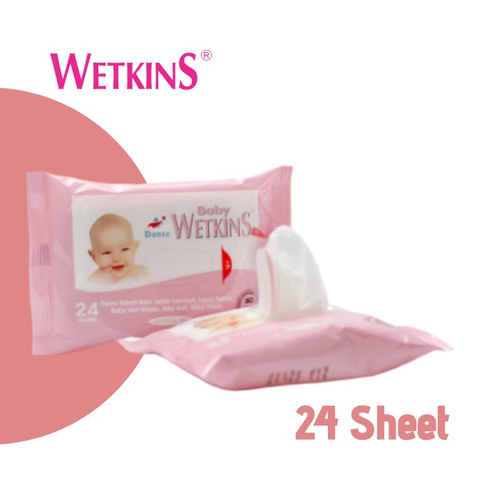 Wetkins Baby Wet Wipes 24 Sheets