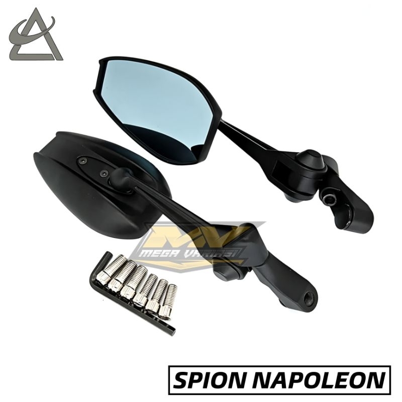 KACA SPION MOTOR VARIASI SPION NAPOLEON BAHAN FULL CNC COCOK UNTUK SEMUA JENIS MOTOR VARIO160 PCX NMAX AEROX XSR 155 DLL