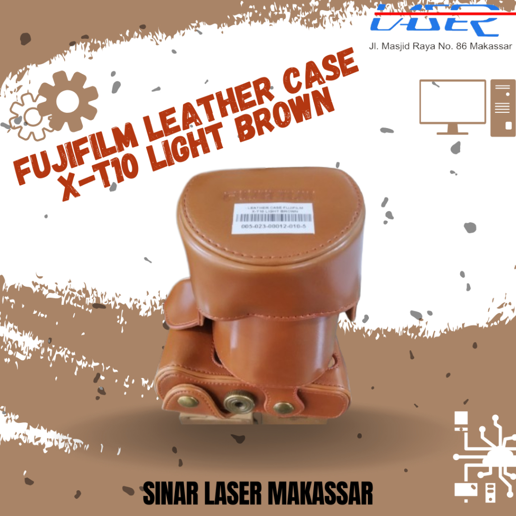 TAS KAMERA FUJIFILM LEATHER CASE X-T10 LIGHT BROWN / CASE KULIT FUJIFILM HITAM COKLAT