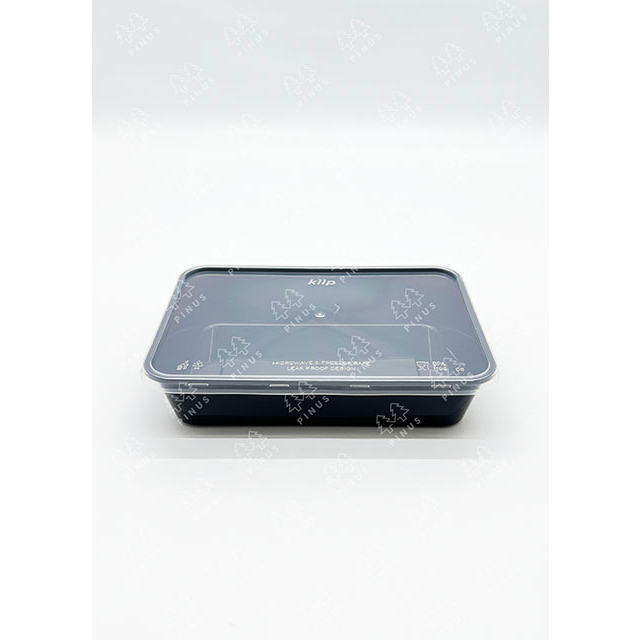 KIIP THINWALL PREMIUM / THINWALL SEGI PANJANG HITAM 500ml / 650ml / 750ml / 1000ml RECTANGLE isi 25