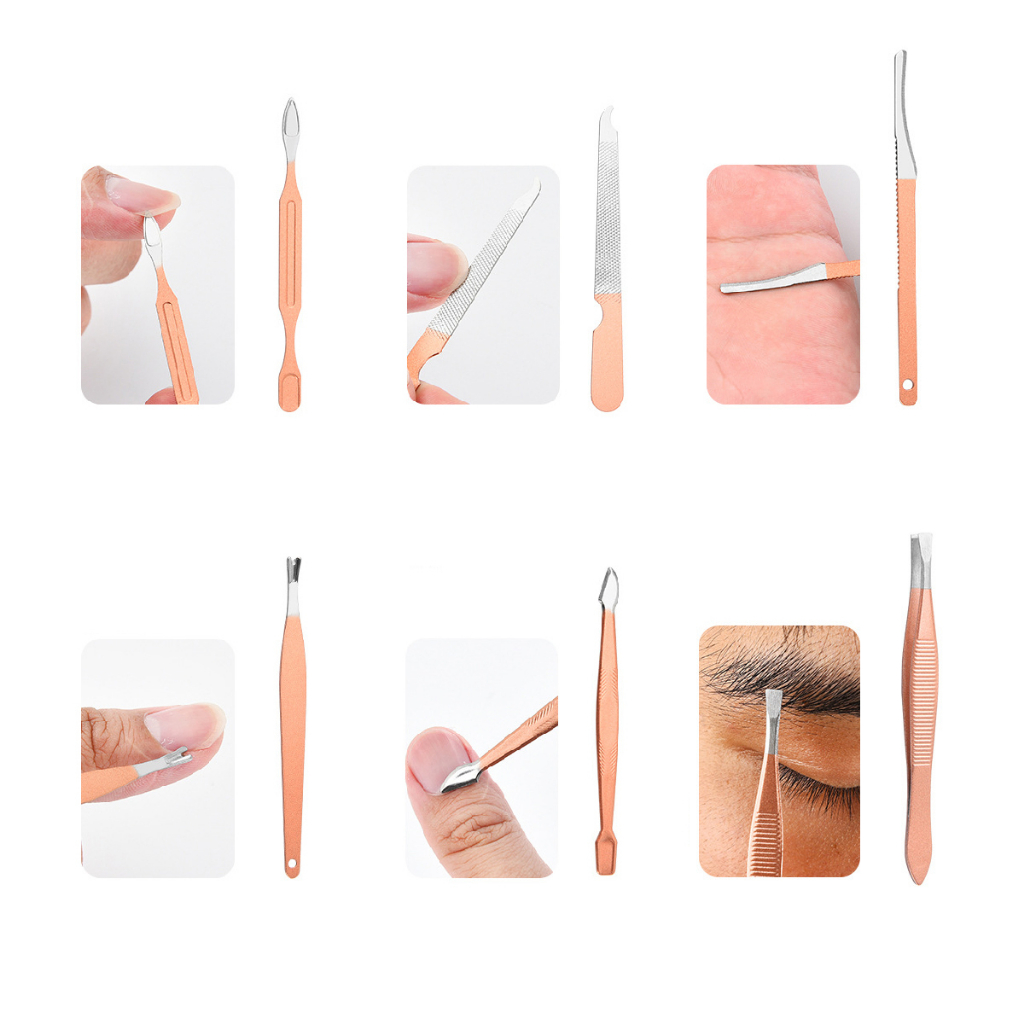 Manicure &amp; Pedicure Set Rose Gold Premium - Perawatan Kecantikan Kuku dan Alis