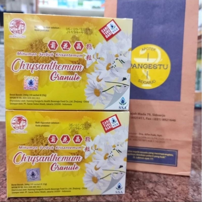 Chrysanthemum Granule by SSA 1 Box 10 Sachet / Krisantemum Saras Subur Abadi / Chrysanthemun Crystal
