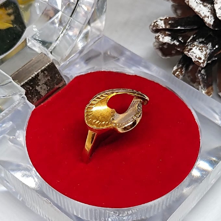 Tiara Jaya #Cincin Wanita Emas Model Love Cor Ukir Krom Putih Emas Asli Kadar 700 70% Cantik dan Teb