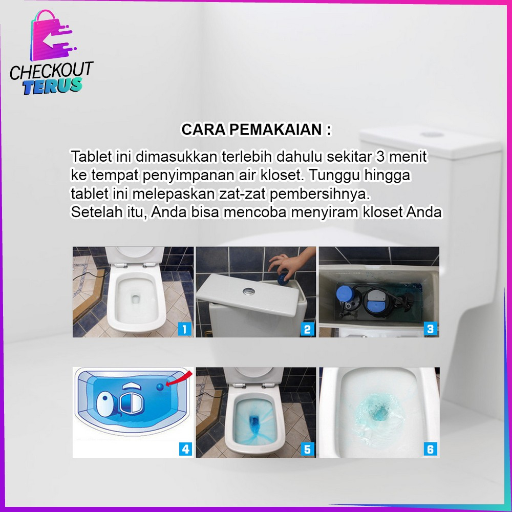 CT C856 Tablet Biru Pembersih Toilet Kloset Cleaner Anti Kuman dan Bau Penyegar Pewangi WC Penghilang Bau Toilet Praktis