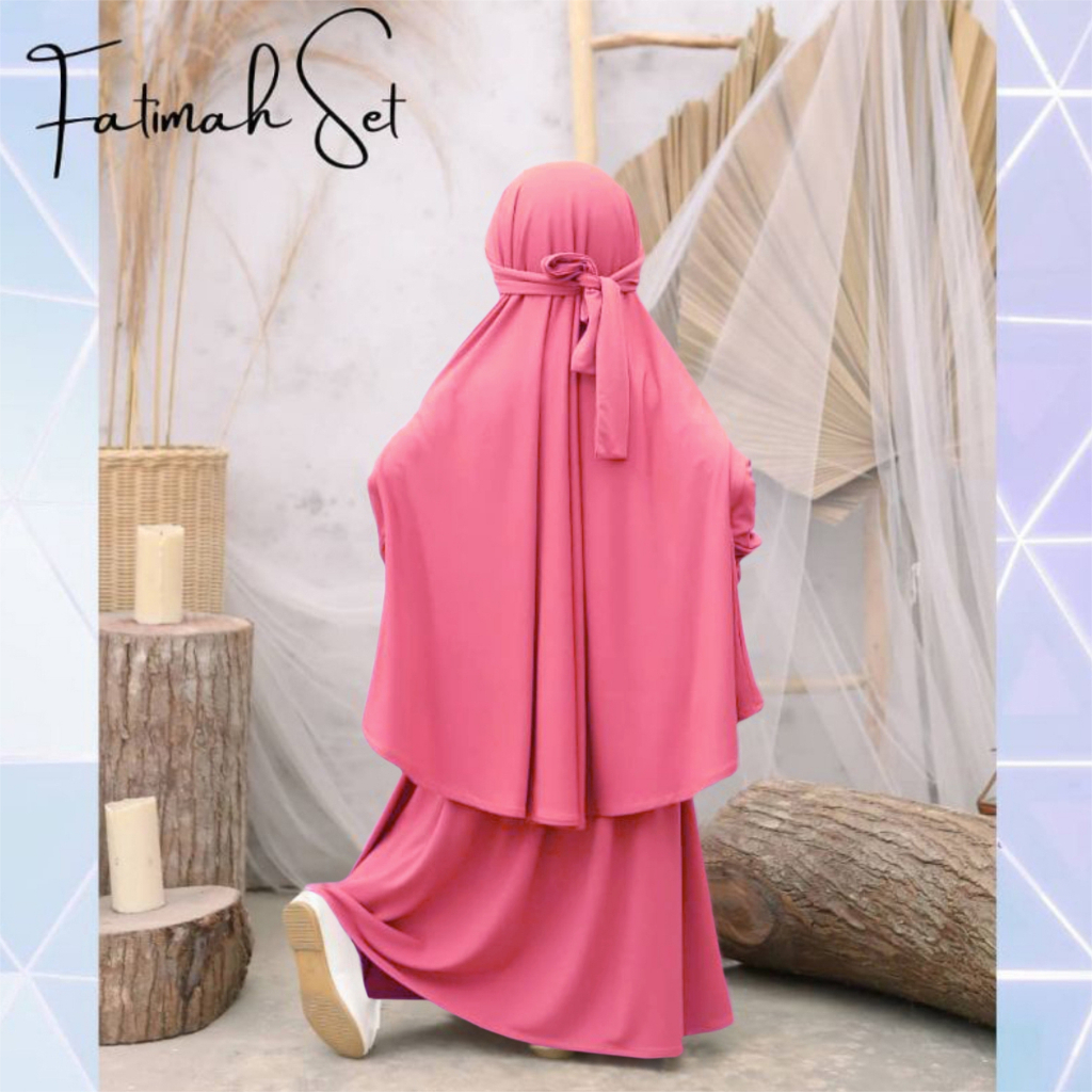 FenishaStore French Khimar FATIMAH SET Usia 4-5Tahun / Pakaian Muslim Anak Bisa Bayar Ditempat COD