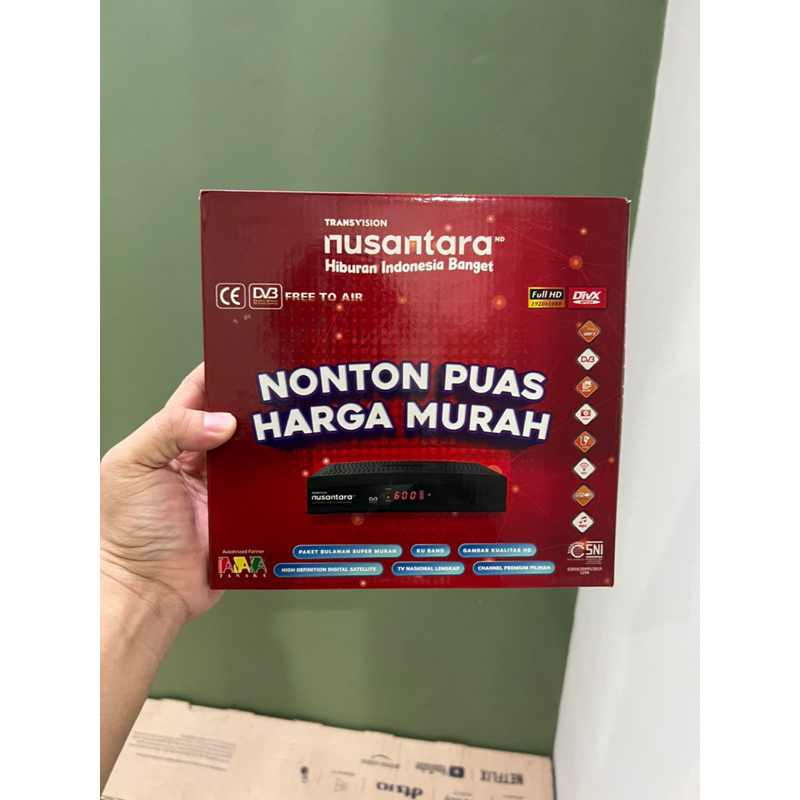 Tanaka Transvision Nusantara HD GreenBerry Receiver Parabola C Ku Band