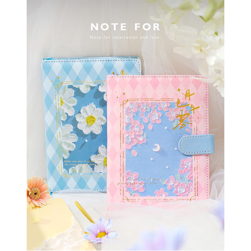 

Buku Tulis Four Seasons Painting Square Paper Notebook Journal Diary Book Planner