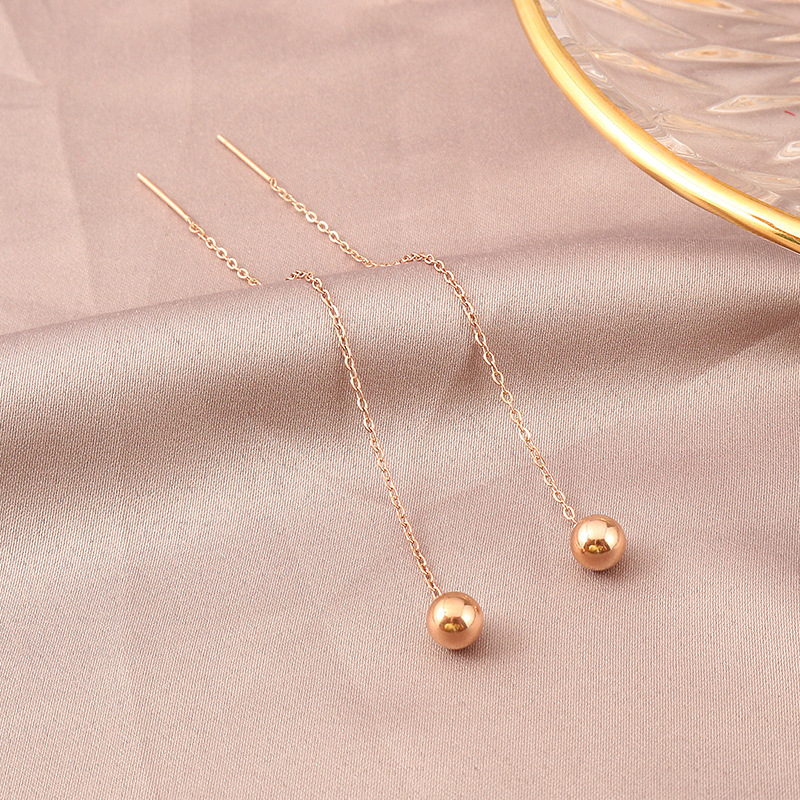 Anting bola juntai titanium import anti karat terbaru