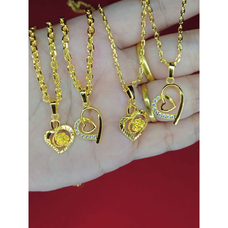 kalung Medan kecil love 2 lapis emas 24k