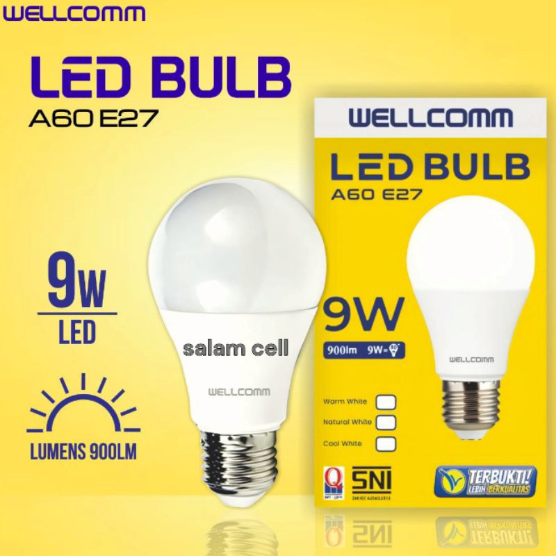 Lampu Led WELLCOMM LED BULB 12W 9W 7W Original Bohlam Garansi 2 Tahun