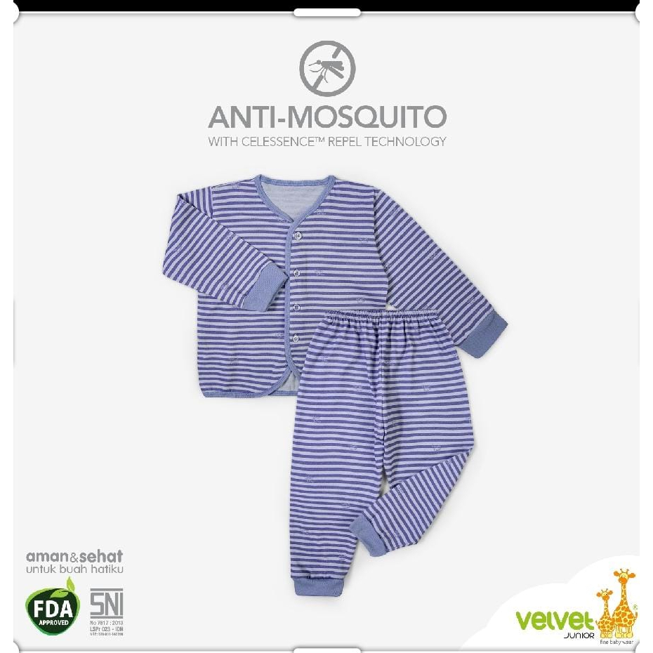 Velvet Junior Anti Mosquito Stelan Panjang Kancing Depan 1pc