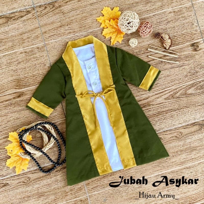 Jubah Asykar Kostum Anak Series Hijau Army 0-10Tahun
