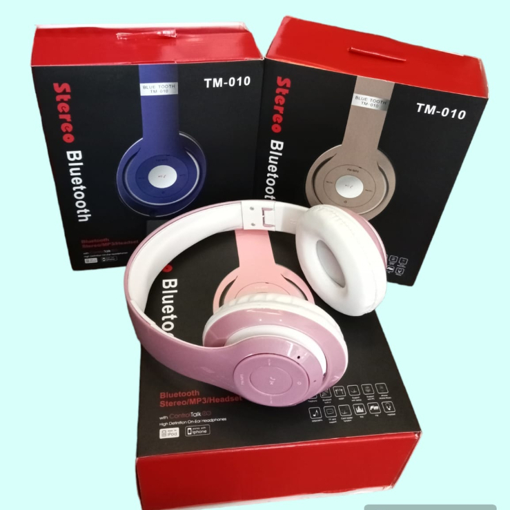 BARU HEADPHONE / HF/EARPHONE STEREO BLUETOOTH (B) TM-010 SUPER BASS TERMURAH
