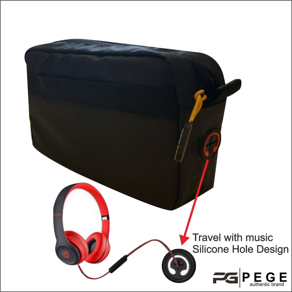 Tas Selempang Bahu AntiAir Bahan Waterproof Model 2in1 PEGE Shiroi Bisa Untuk Slingbag Dan Pouch - PG 8964