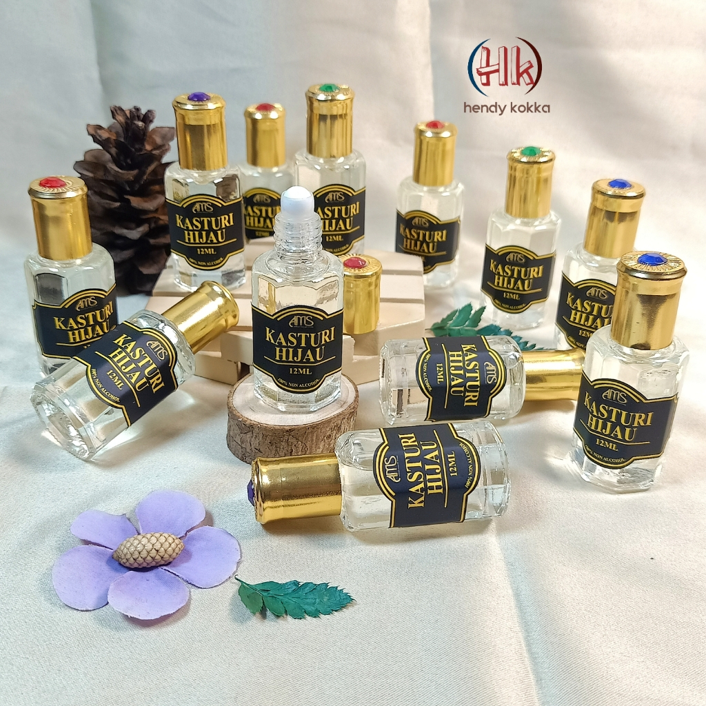 PARFUM SHALAT KASTURI HIJAU 12ML ORIGINAL PARFUM FULL BIANG