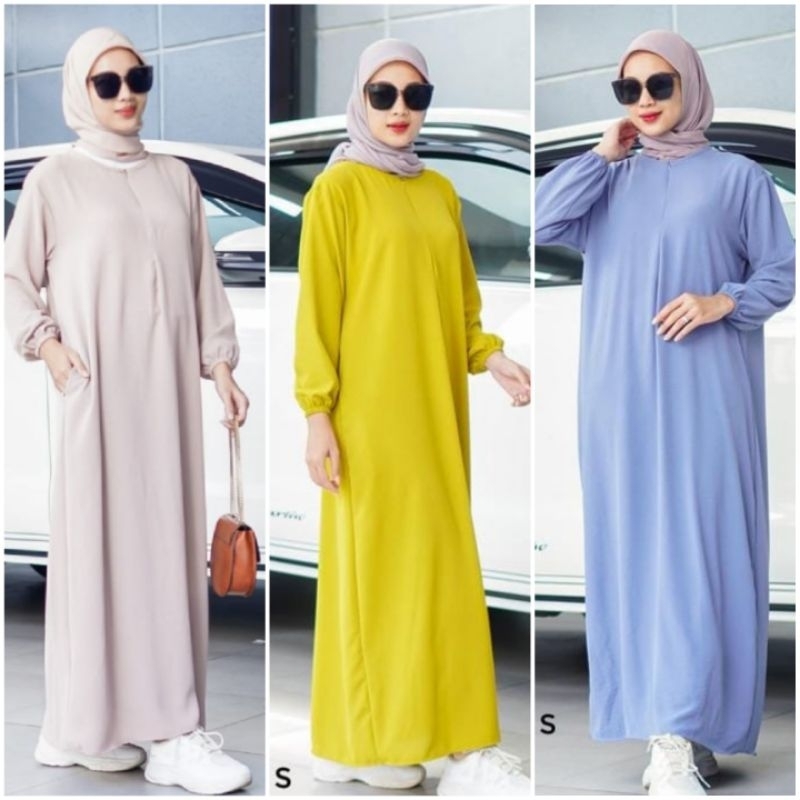 BISA COD GALERIAZKIYA DELIA DRESS/ GAMIS CRINCKLE JUMBO/ GAMIS POLOS JUMBO/ GAMIS AIRFLOW CRINGKLE B