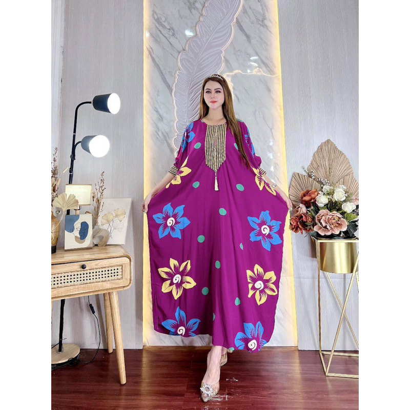 Kaftan Flower Renda Ori Super Murah