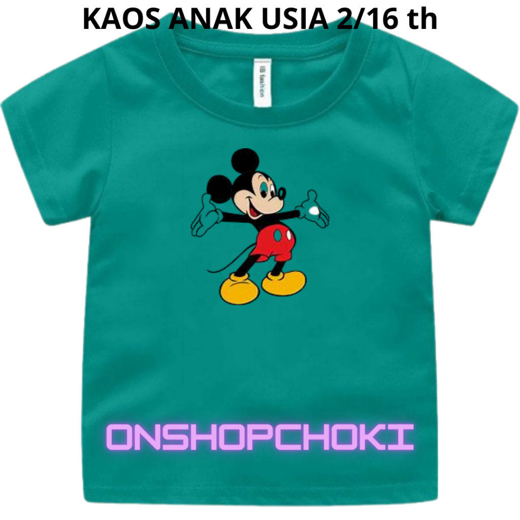 Kaos anak-anak cowok Cewek Gambar MEKY usia 2-16 Usia Kaos Oblong pakaian anak-anak Perempuan