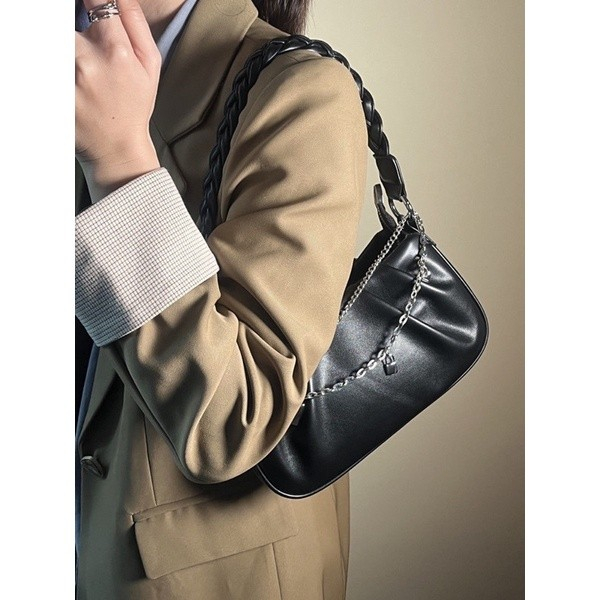 Tas Selempang Wanita Tas Cewek Rantai Woven Strap Shoulder Bag JS2 492