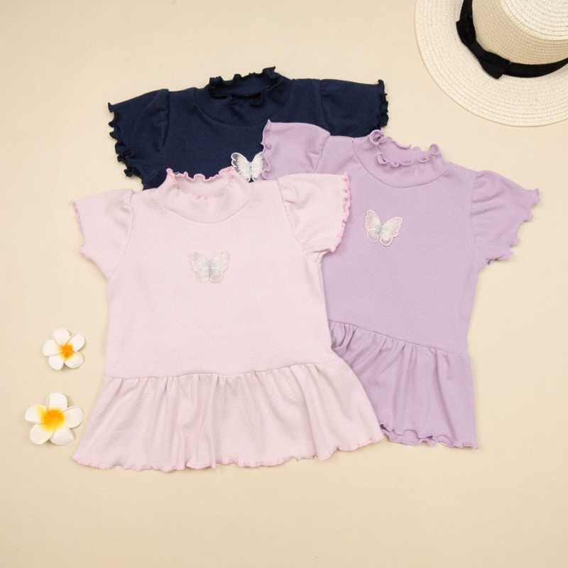 AIRA  RIB TOP/KAOS PEREMPUAN ANAK 1-5 TAHUN/BAJU ANAK PEREMPUAN