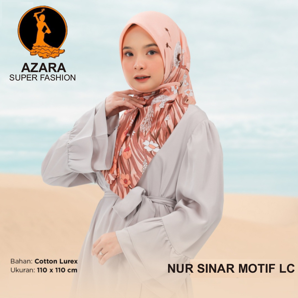 AZARA Hijab Segiempat Motif Nur Sinar / Luxury Print Lc