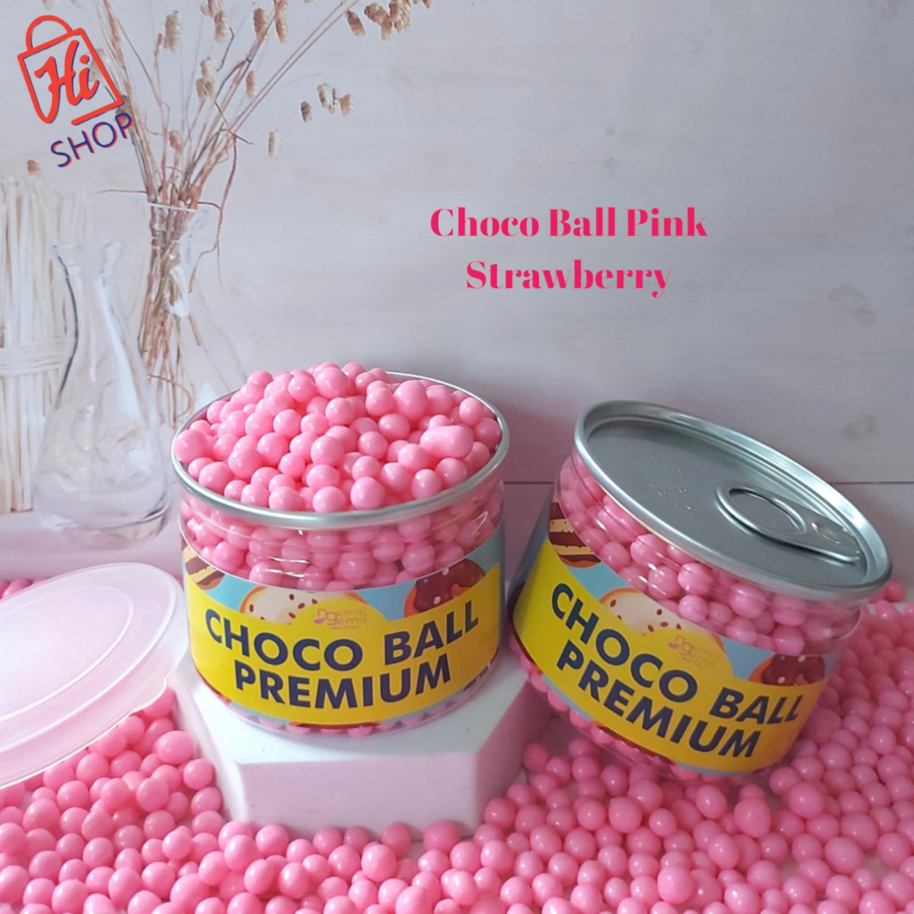 

Can Chocoball Pink Strawberry Sprinkle Bola Rasa Buah Topping Kue Donut Bolu Kualitas Premium
