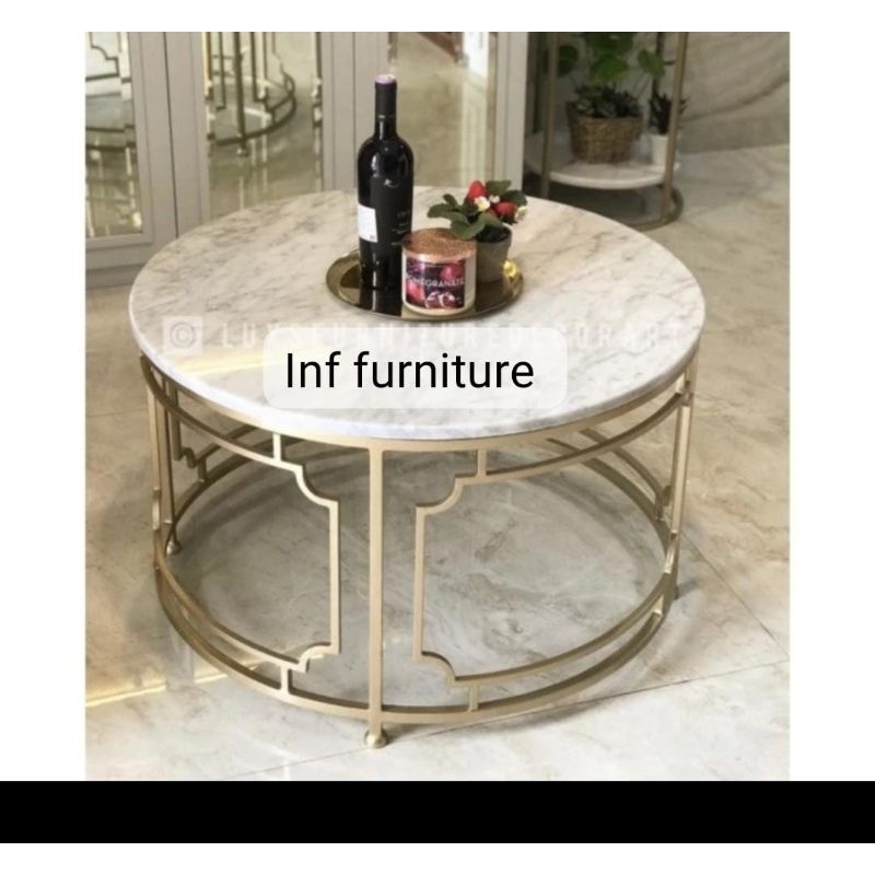 meja tamu marmer meja tamu minimalis mewah marmer asli D 73