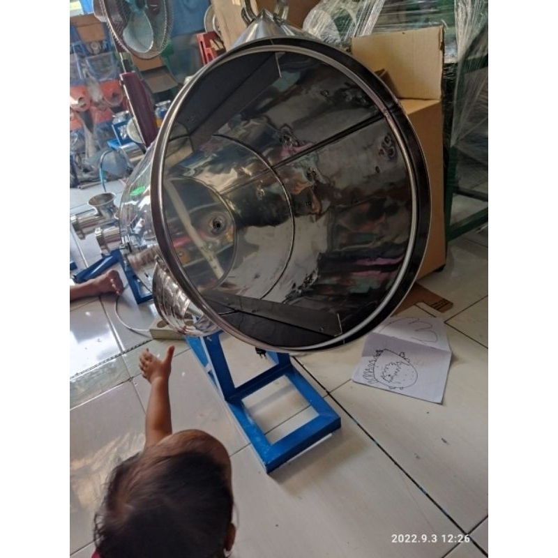 mesin pengaduk bumbu kering marinasi makanan