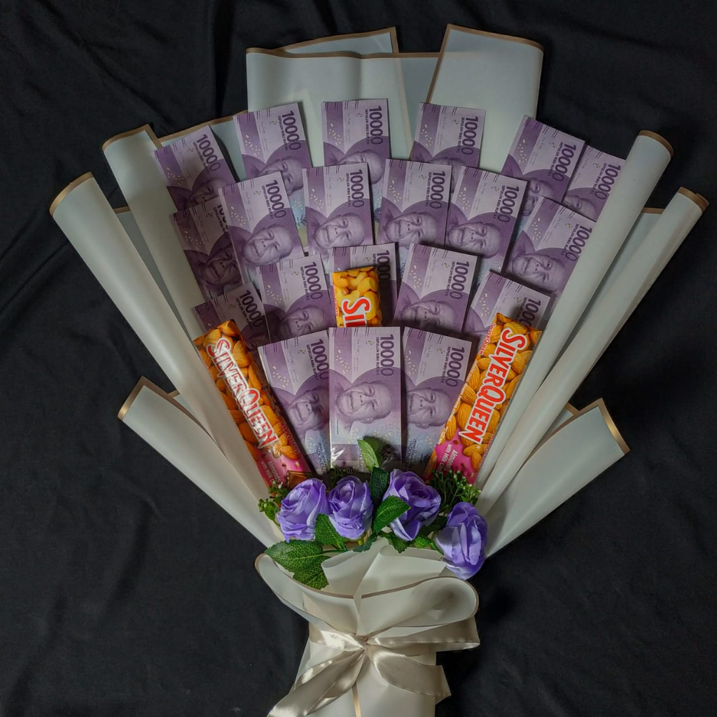 Buket Bunga Uang Coklat