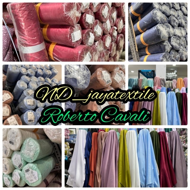 Kain SATIN ROBERTO CAVALI ORI/Satin Roberto/Harga Per Gulungan/Roll