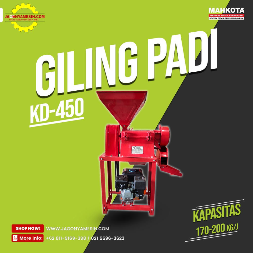 MAHKOTA RICE MILL GILING PADI MINI PORTABLE KD 450