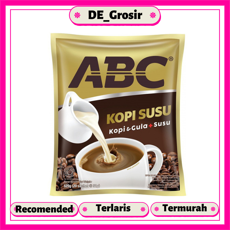 

ABC Kopi Susu + Gula 30gr Dapat 1 Renceng Isi 10 Sachet