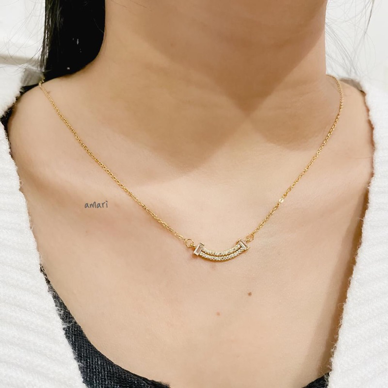 yeon Na Neclace /kalung simple / Kalung unik/ Kalung titanium/ kalung anti karat/ kalung korea/ akse