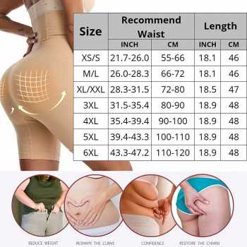 Korset Celana Pelangsing Pinggang Pinggul dan Paha / Korset Penghilang Lemak dan Perut Buncit Wanita Bahan Polyester Spandeks Lentur Premium High Quality / Celana Dalam Korset Pengecil Slim Pelangsing Perut Paha / Celana Corset Korset Tulang Pelangsing