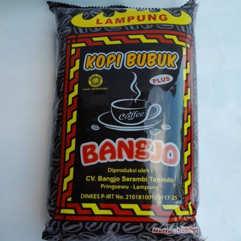 

kopi bubuk lampung BANGJO giling halus 200gr,kopi lampung bangjo