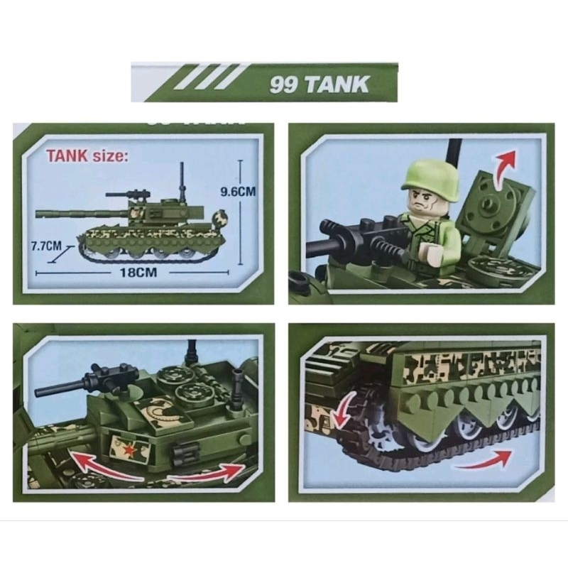 Lego Brick Block Chaobao 7588 Nasional Awaking ( 99 Tank ) 350pcs