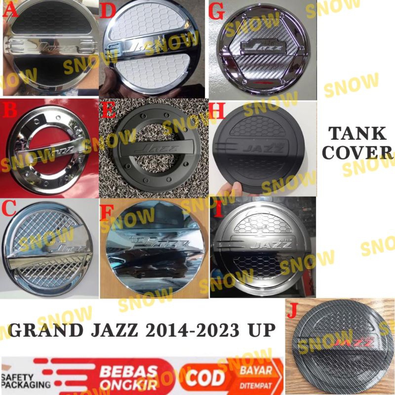 Tank Cover Grand All New Jazz 2014 2020 2022 2023 UpTutup Tanki Hitam Chrome Carbon