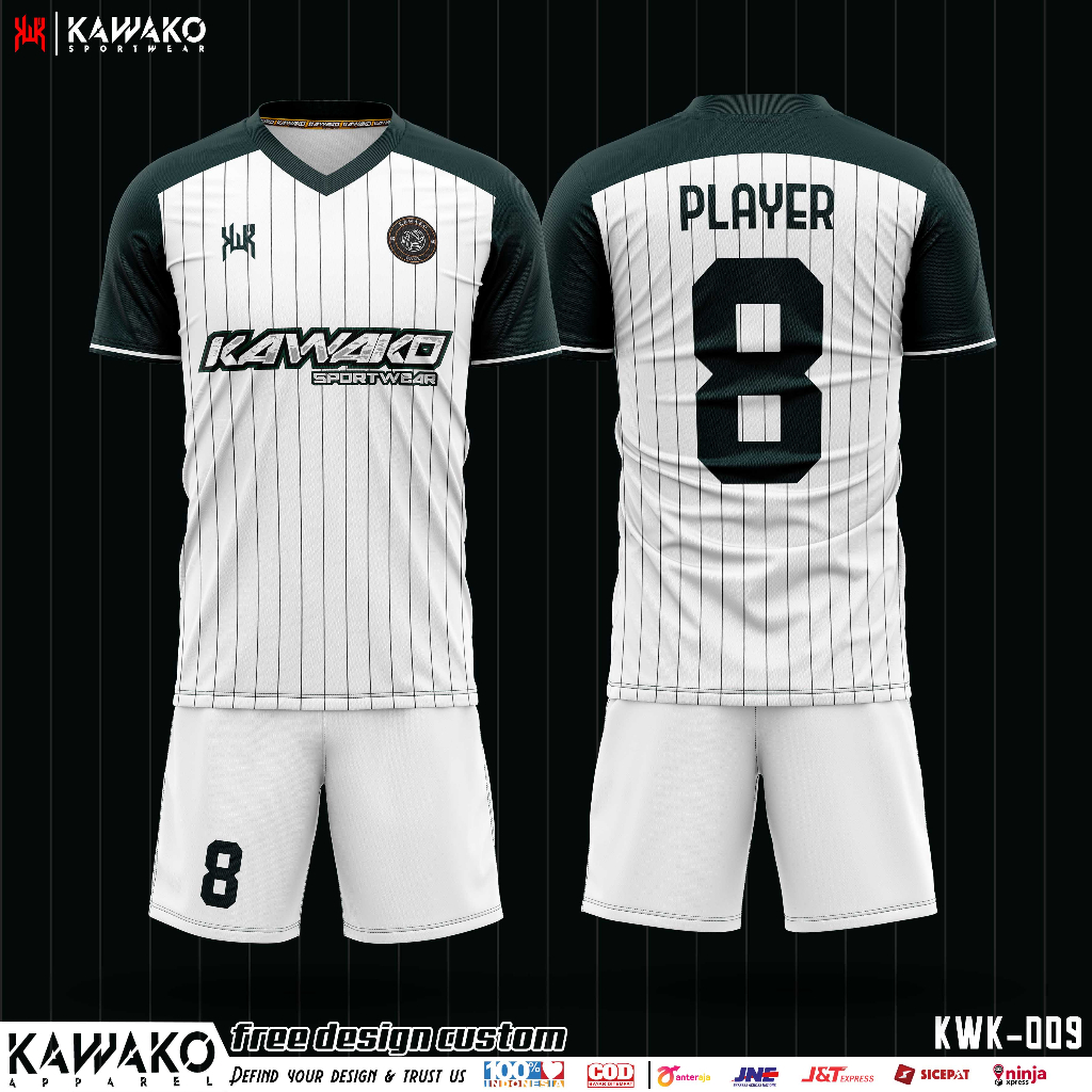 Jersey Olahraga Futsal & Sepak Bola (Hijau putih)