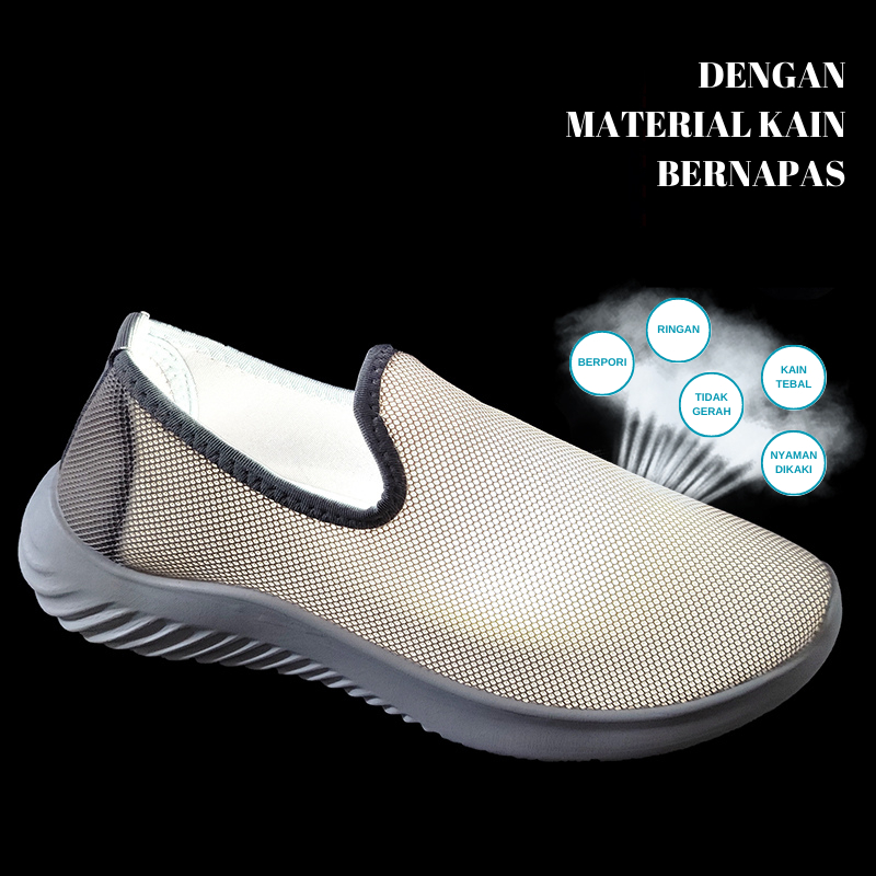 Toread Sepatu Slip On Pria Breathable Shoes Slip On Comfy Olahraga Jogging/Lari Santai MR220