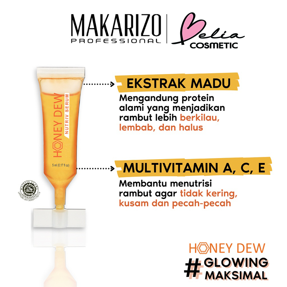 ❤ BELIA ❤ MAKARIZO Professional Honey Dew Nutriv Serum 5 ml - Vitamin Rambut ( Satuan ) | Serum Rambut | Nutriv Serum