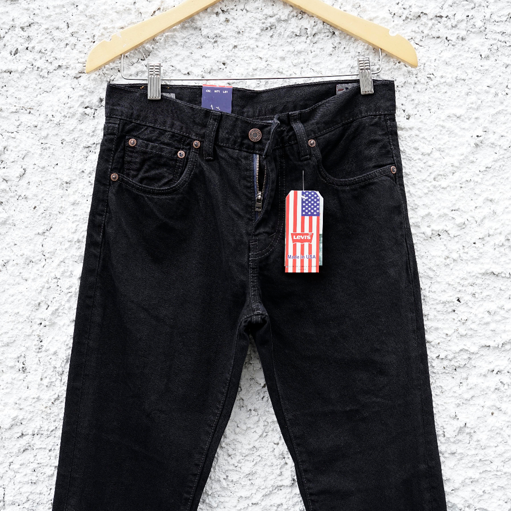 Jeans Levi's 505 | Jeans Pria | Solid Black | 505AUUSA05