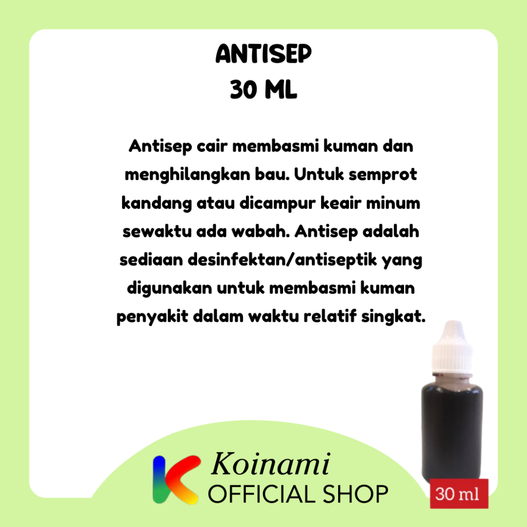 ANTISEP 30 ML / DISINFEKTAN ANTISEPTIK / MEDION