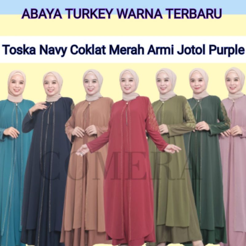 Abaya Turkey Warna Busui Terbaru Abaya India Dubai Arab Saudi Abaya Warna Jersey Mix Ceruty Payet/Mu