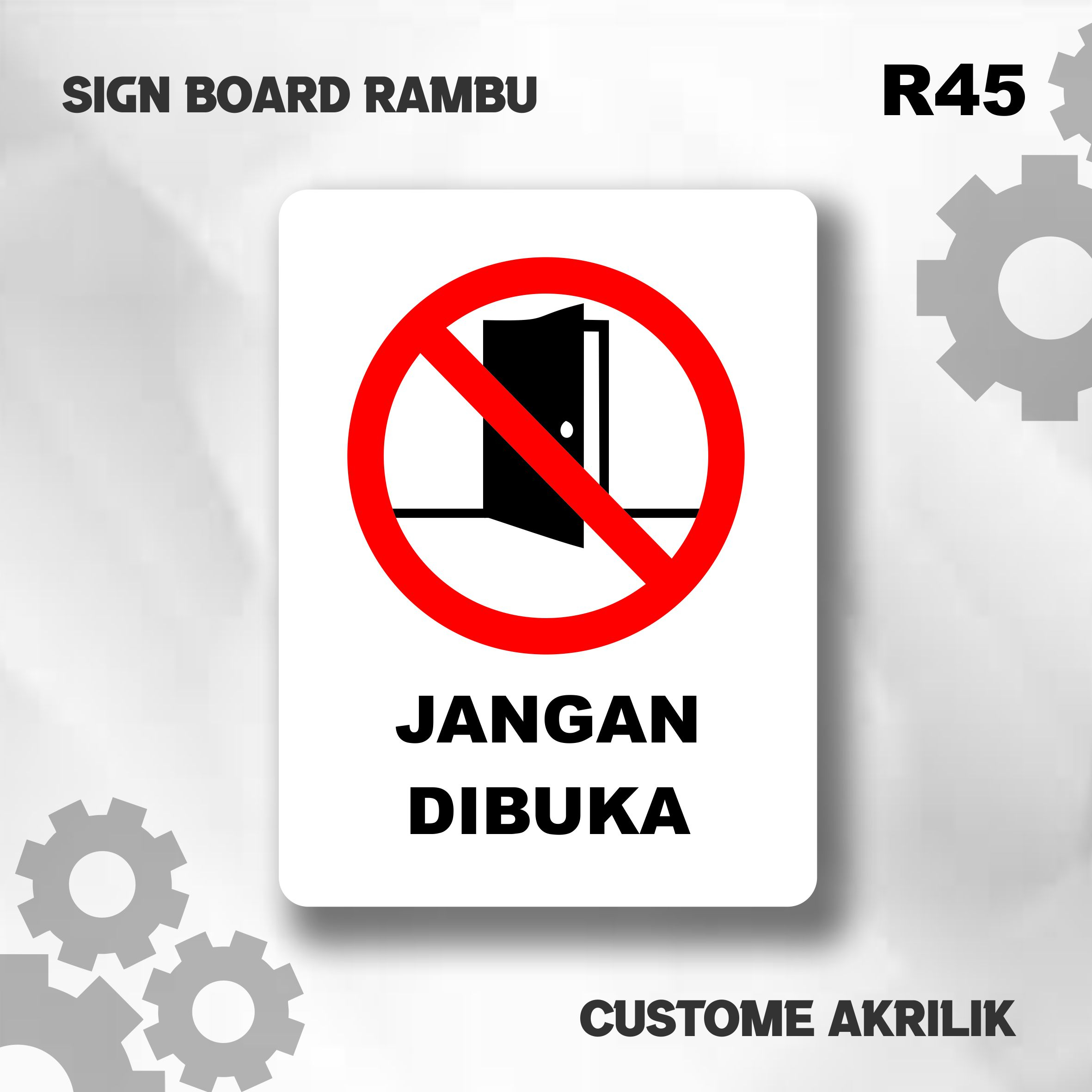 PAPAN PENUNJUK SIGN BOARD AKRILIK CUSTOM | JANGAN DISENTUH