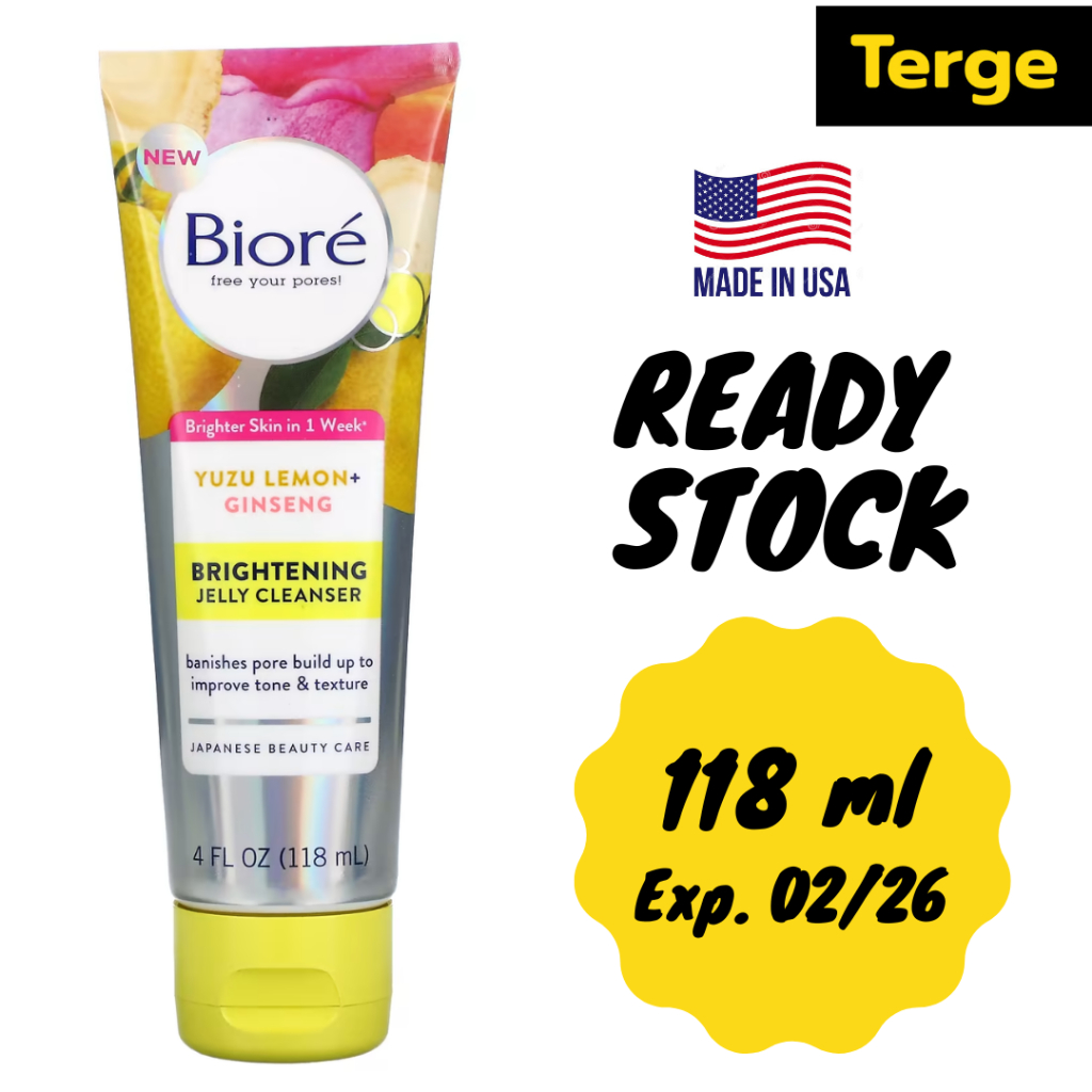 ORI USA Biore Brightening Jelly Cleanser Yuzu Lemon Ginseng 118 ml