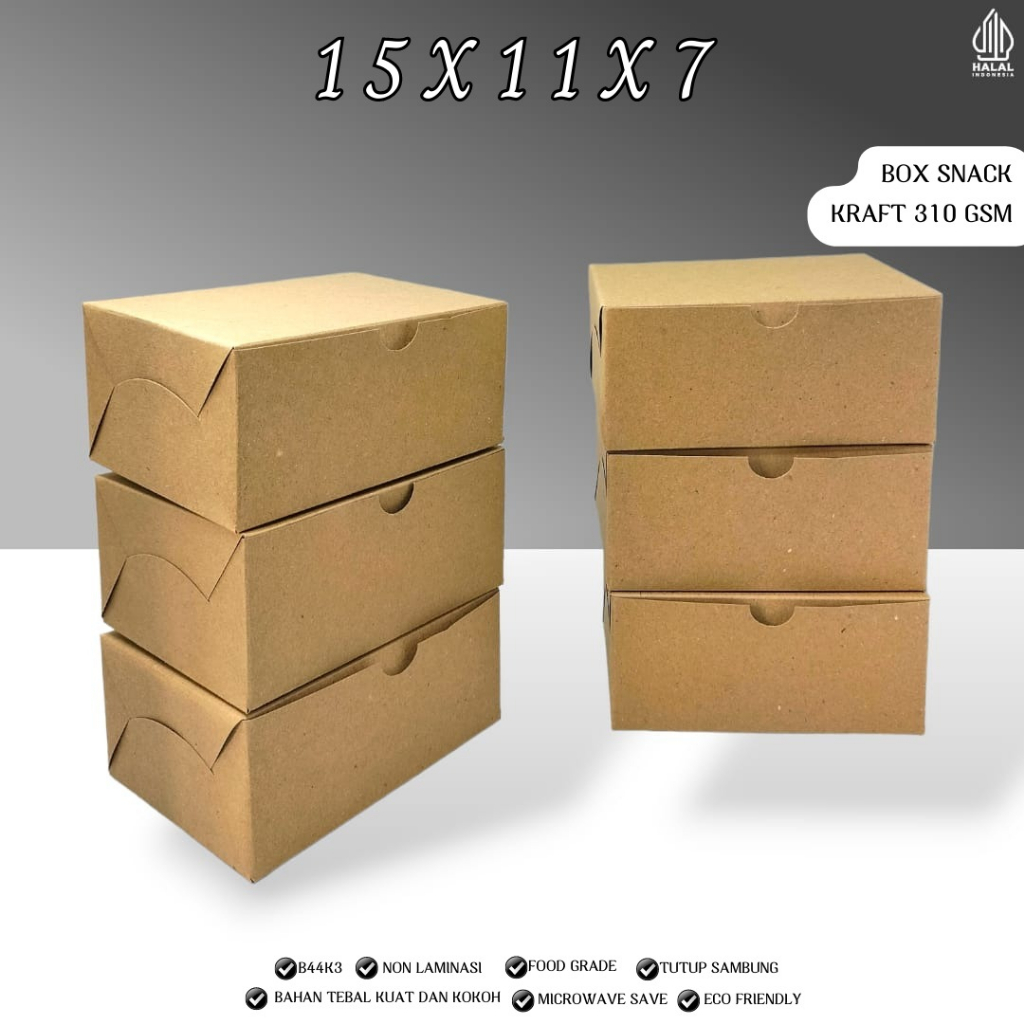 Box Snack 15X11X7 Tebal 310 Gsm (B44K3-15X11X7 Cm)