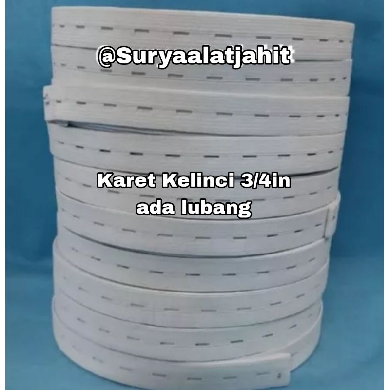 Karet Kelinci 3/4in (1.8cm) ada lubang Putih =rp.14.800/1pcs