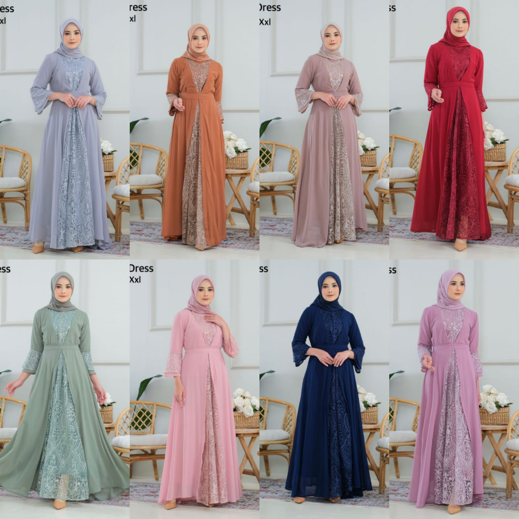 Zivana Mode//Model Baju Gamis Dress INARA Pesta Kondangan Terbaru Terlaris Original BY Pelangi JAYA