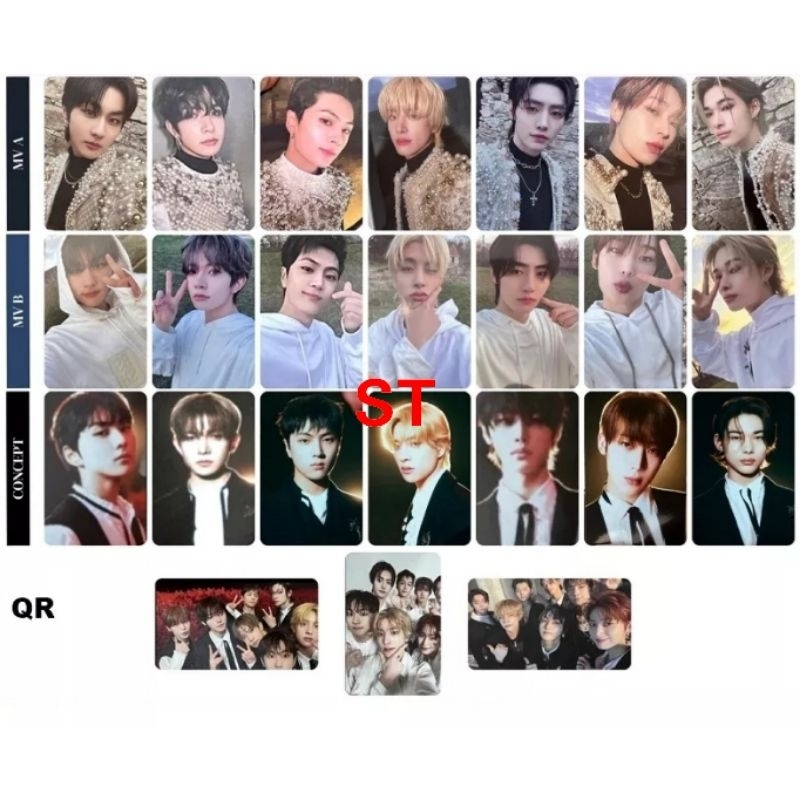 Sharing Photocard Enhypen Dark Blood Weverse Version MV A MV B Concept Group Photo Heesung Sunghoon 
