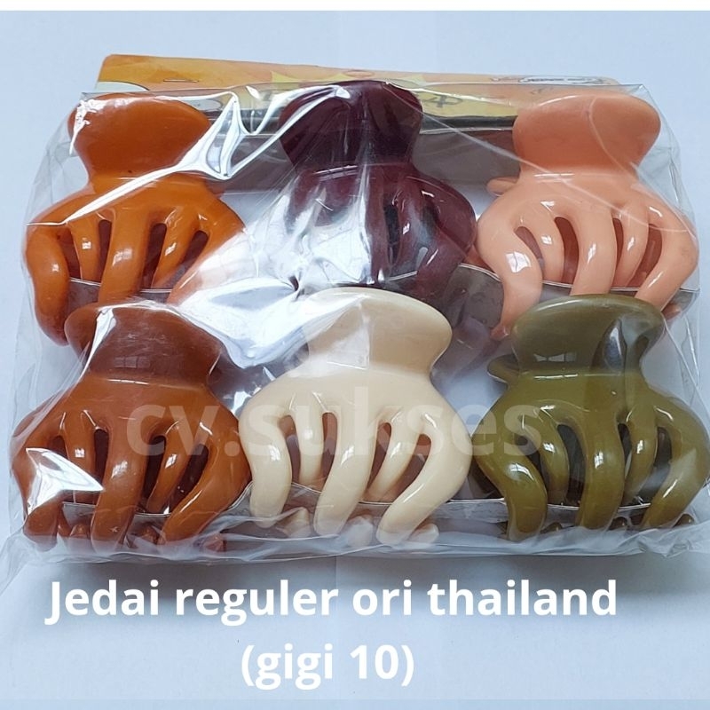 JEPITAN RAMBUT JEDAI ORI THAILAND 5 CM CAKAR 5 (GIGI 10) JEDAI REGULER 1 PACK ISI 6 PCS ORI THAILAND